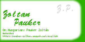 zoltan pauker business card